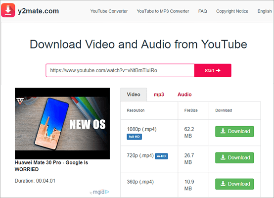 youtube video downloader online